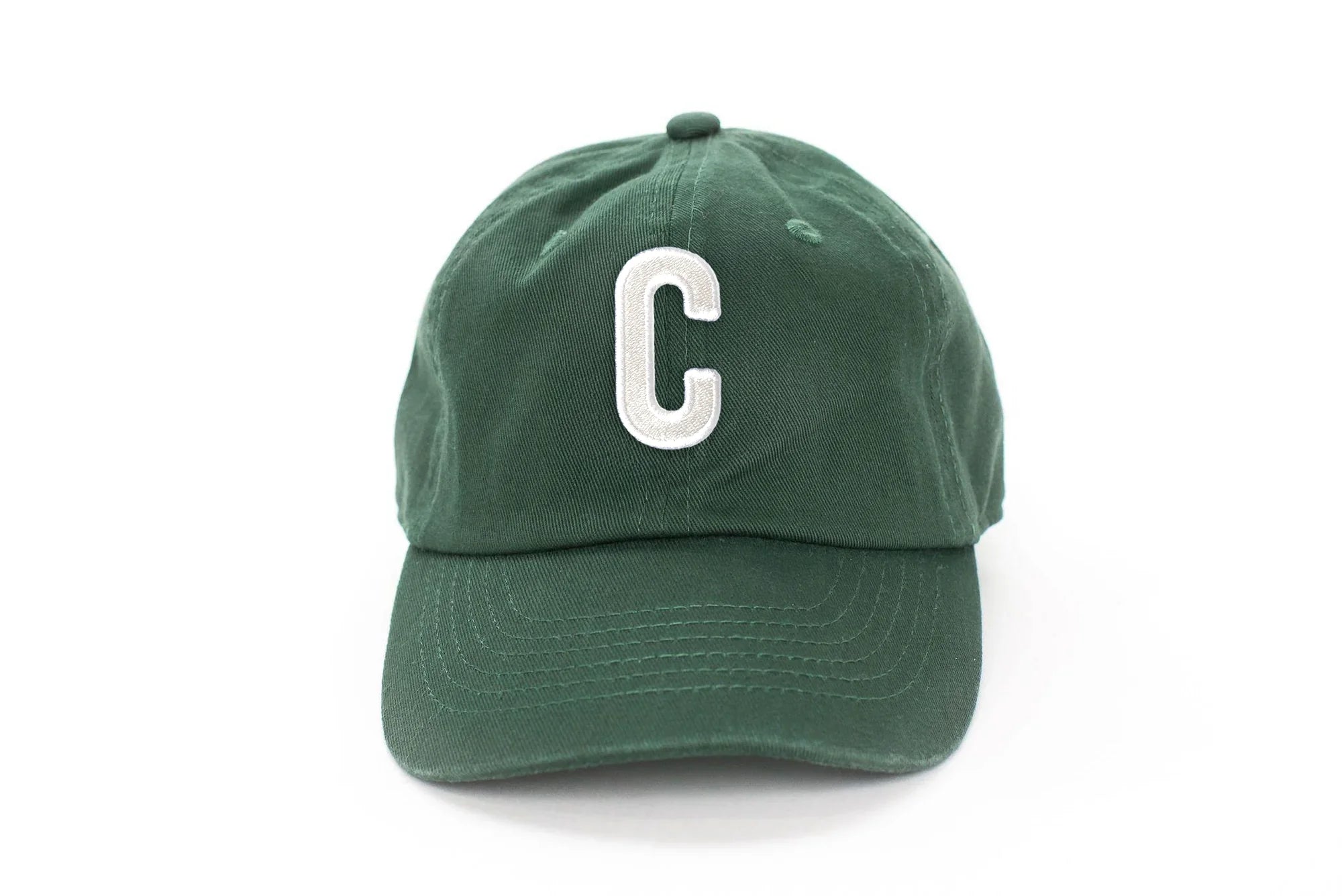 Hunter Green Letter Baseball Hat - BIG FRENCHIES