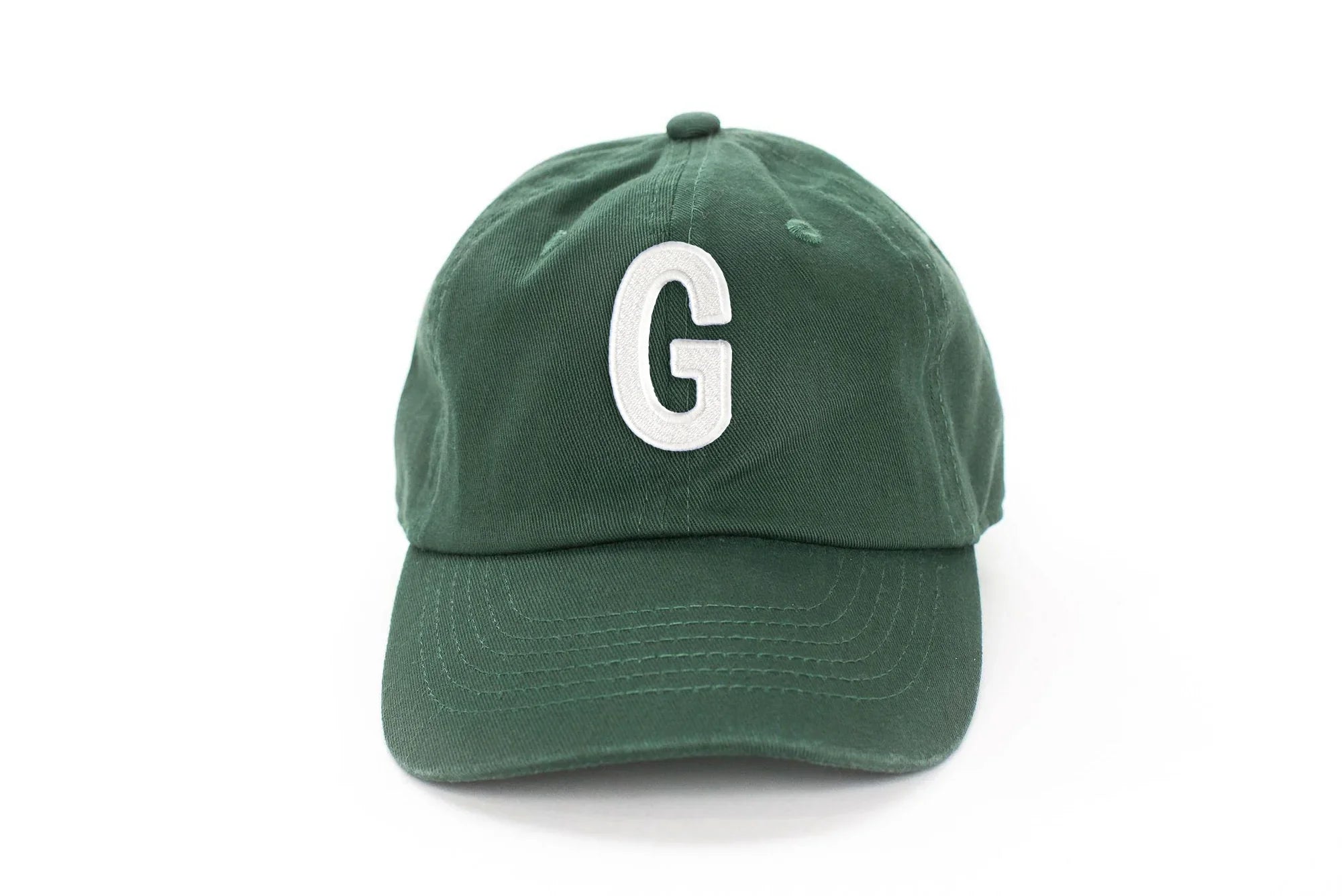 Hunter Green Letter Baseball Hat - BIG FRENCHIES