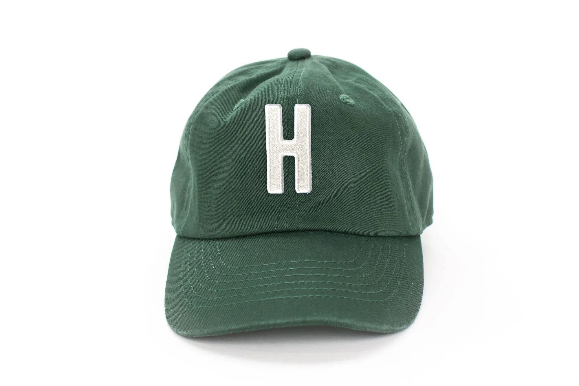 Hunter Green Letter Baseball Hat - BIG FRENCHIES