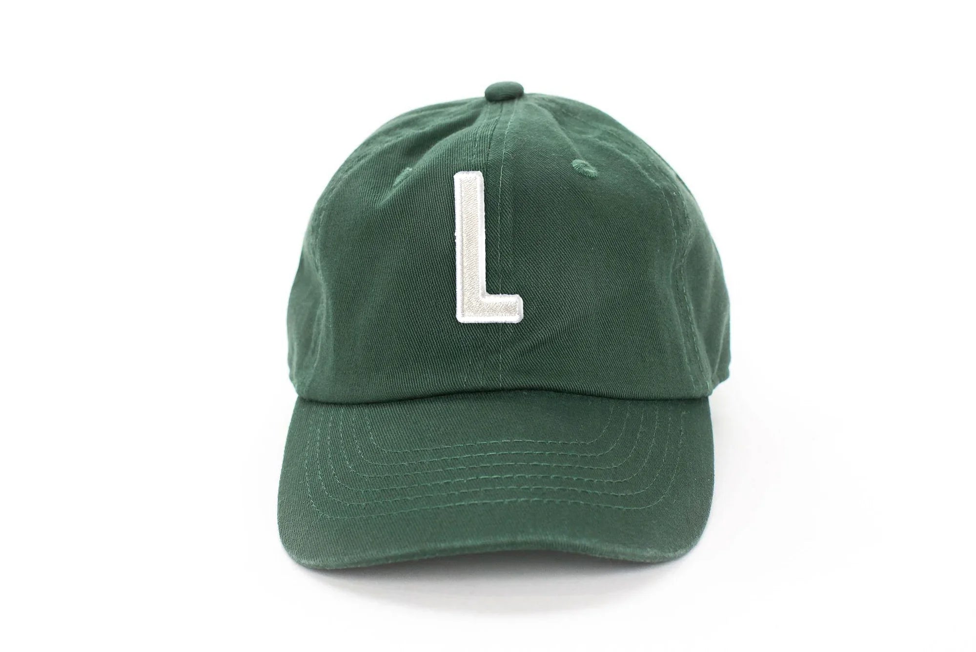 Hunter Green Letter Baseball Hat - BIG FRENCHIES