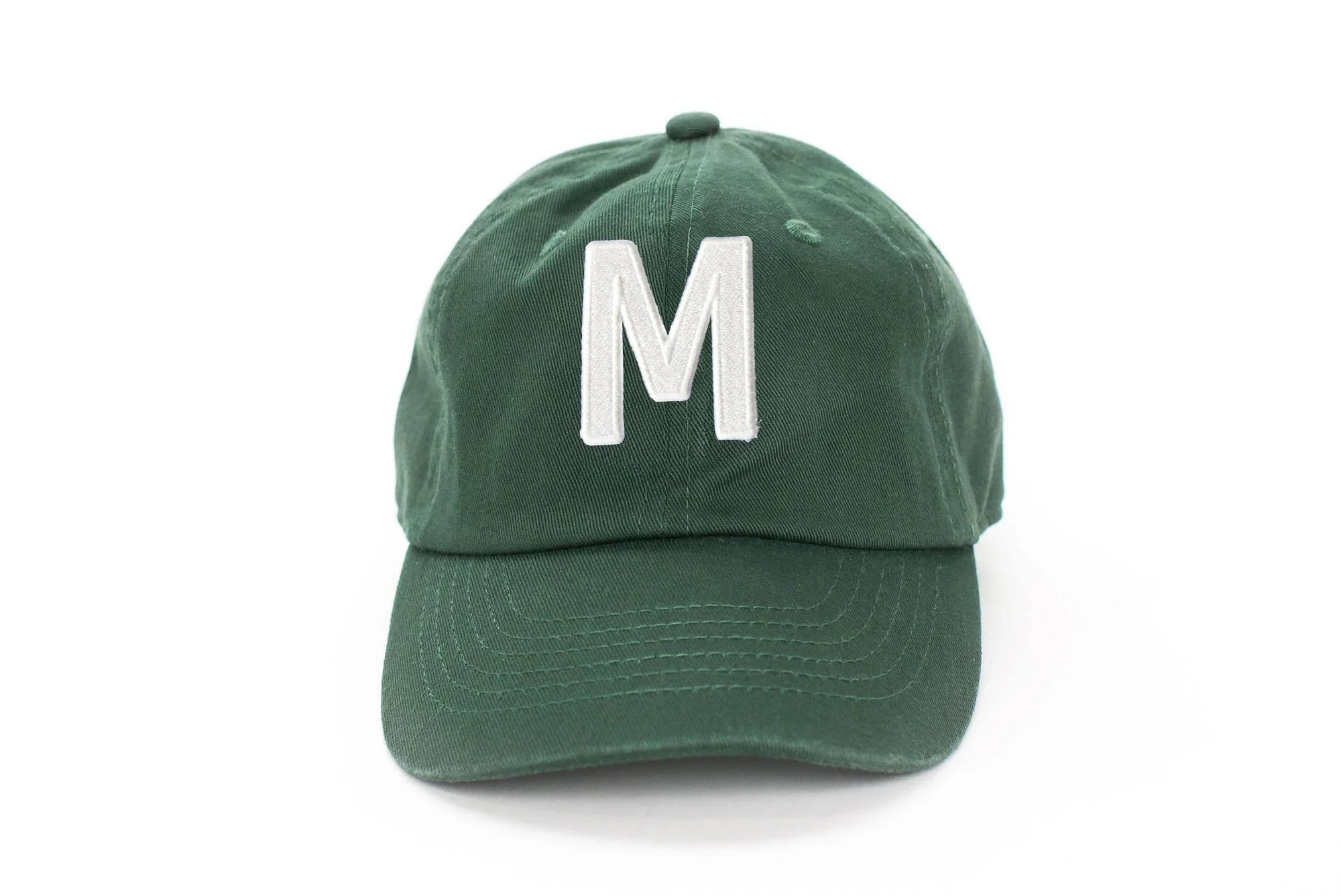 Hunter Green Letter Baseball Hat - BIG FRENCHIES