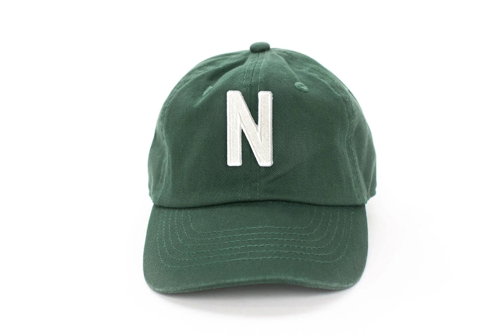 Hunter Green Letter Baseball Hat - BIG FRENCHIES