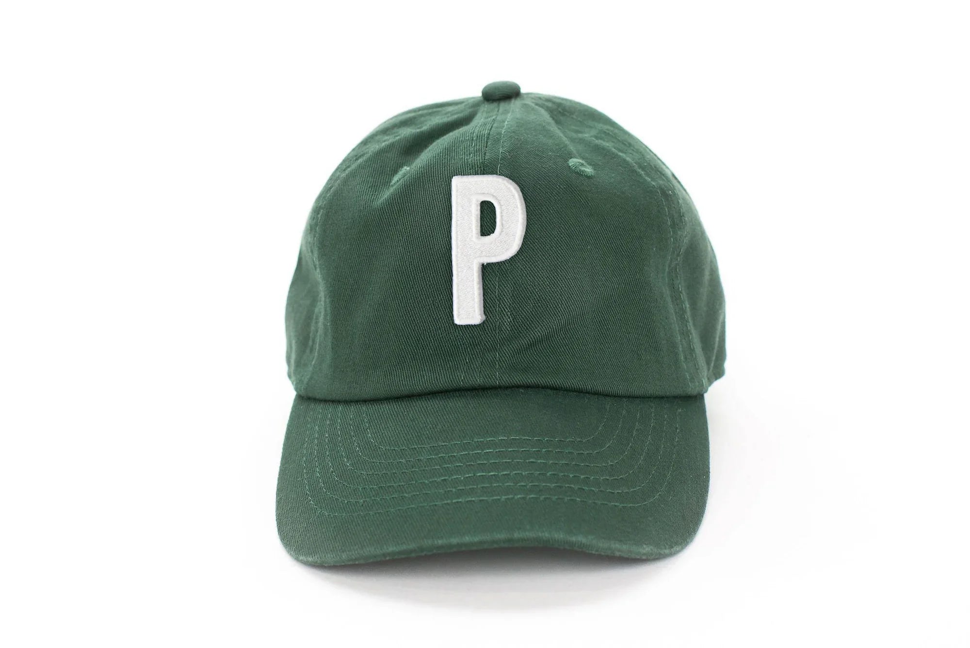 Hunter Green Letter Baseball Hat - BIG FRENCHIES
