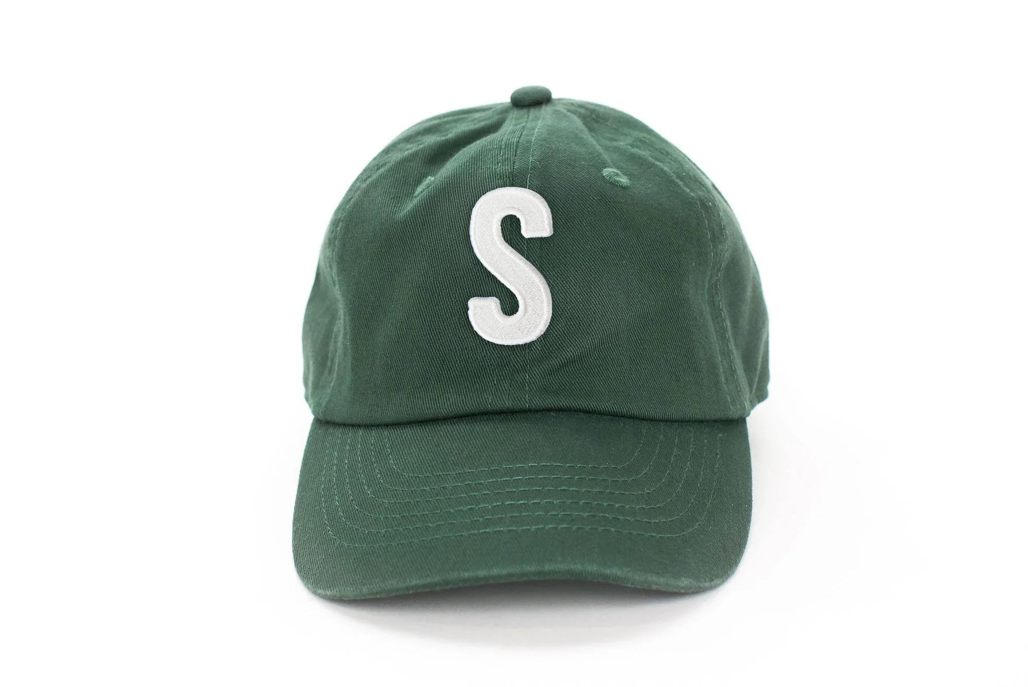 Hunter Green Letter Baseball Hat - BIG FRENCHIES