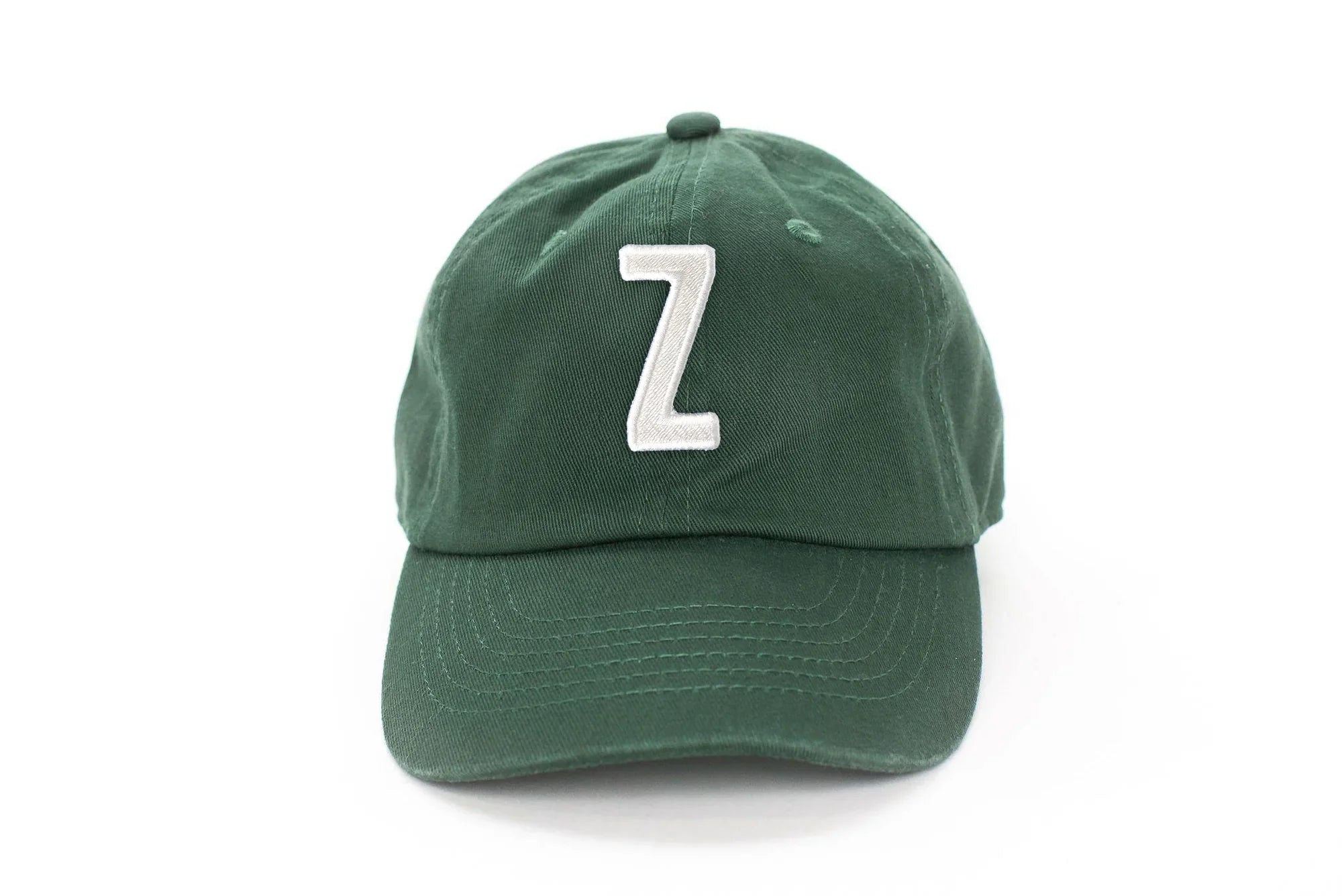 Hunter Green Letter Baseball Hat - BIG FRENCHIES