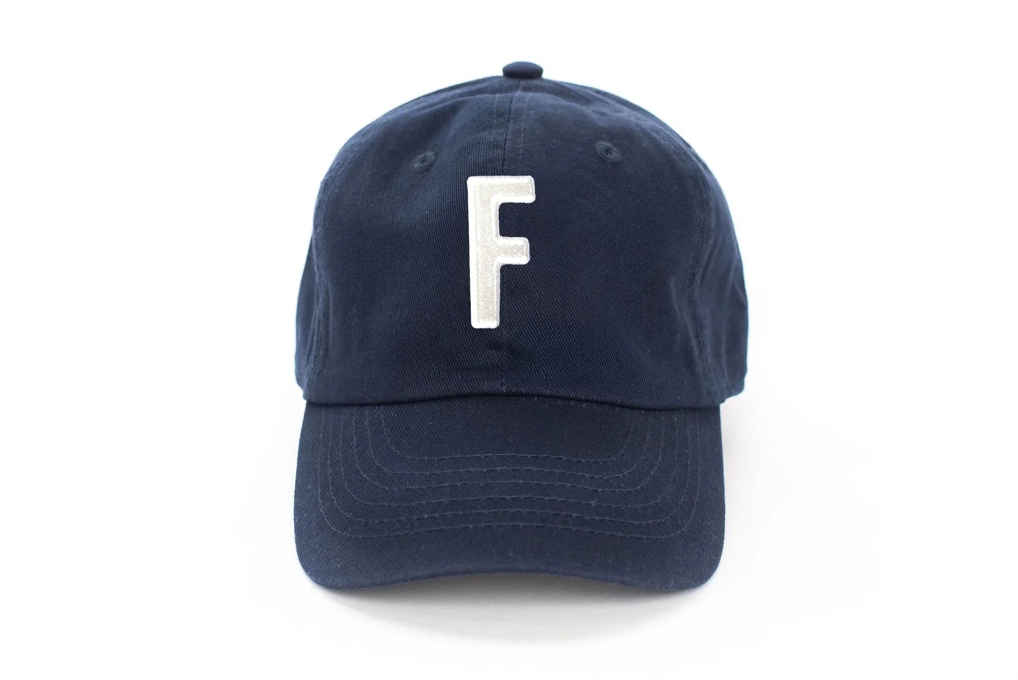 Navy Blue Letter Baseball Hat - BIG FRENCHIES