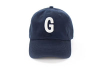 Navy Blue Letter Baseball Hat - BIG FRENCHIES