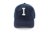 Navy Blue Letter Baseball Hat - BIG FRENCHIES