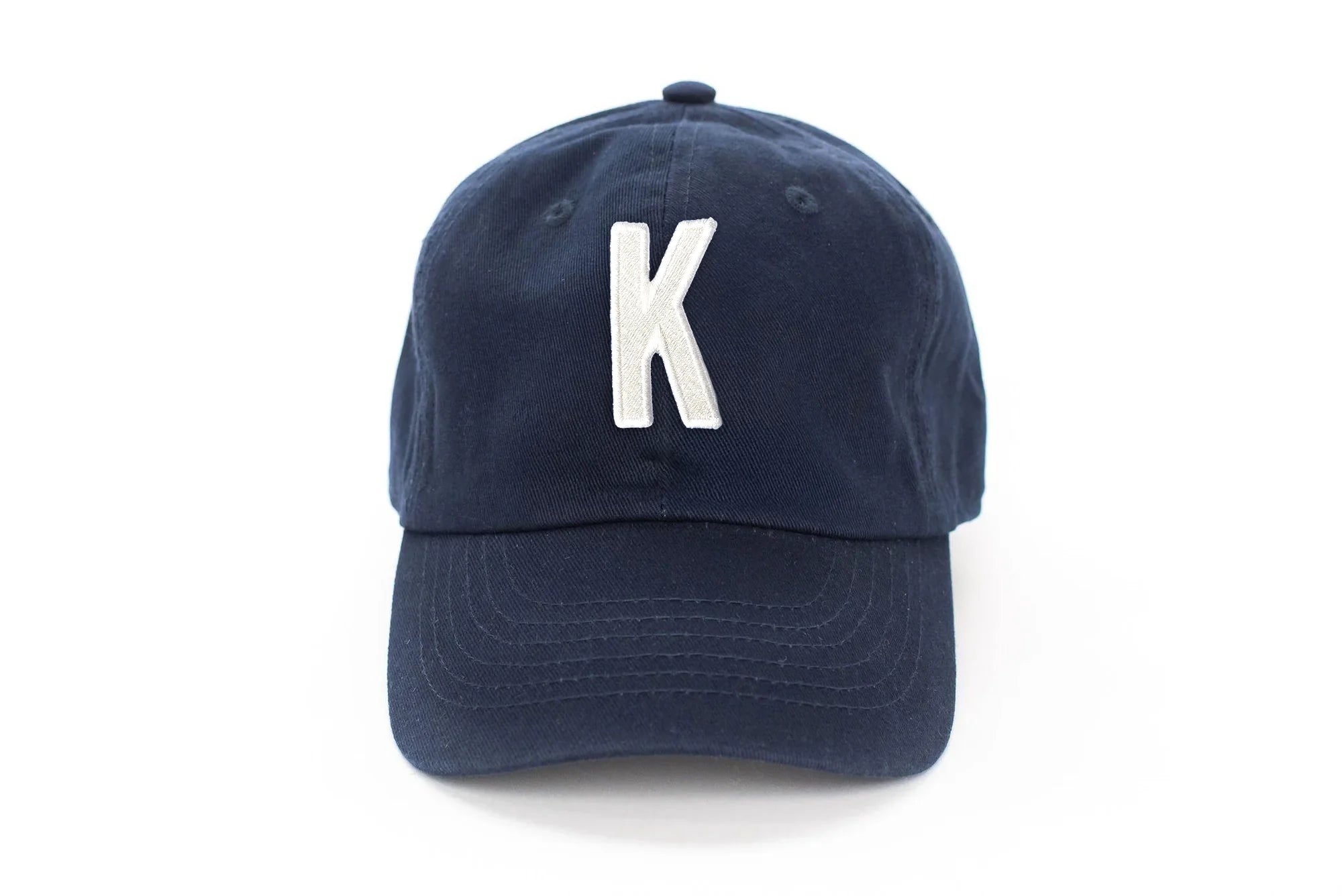Navy Blue Letter Baseball Hat - BIG FRENCHIES