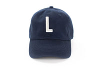 Navy Blue Letter Baseball Hat - BIG FRENCHIES