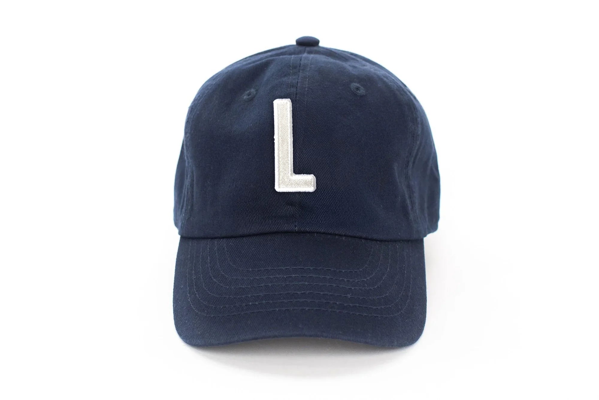 Navy Blue Letter Baseball Hat - BIG FRENCHIES