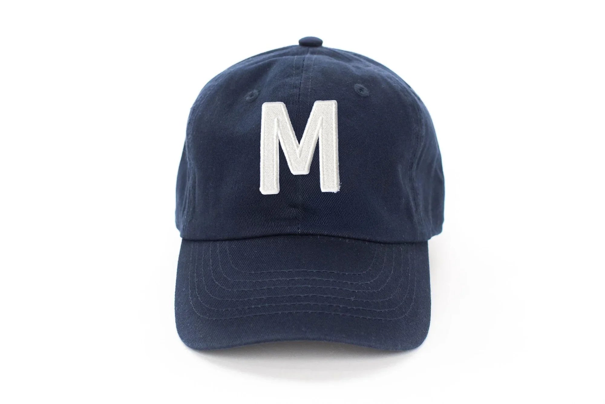 Navy Blue Letter Baseball Hat - BIG FRENCHIES