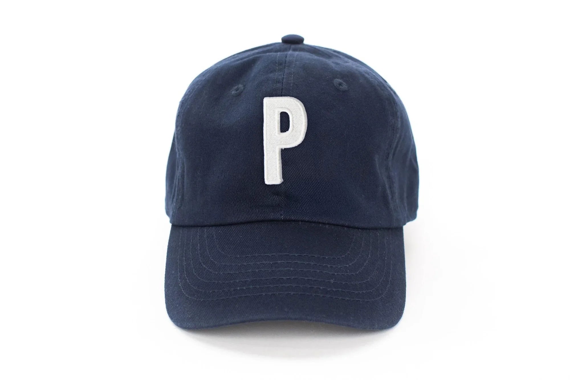 Navy Blue Letter Baseball Hat - BIG FRENCHIES