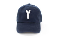 Navy Blue Letter Baseball Hat - BIG FRENCHIES