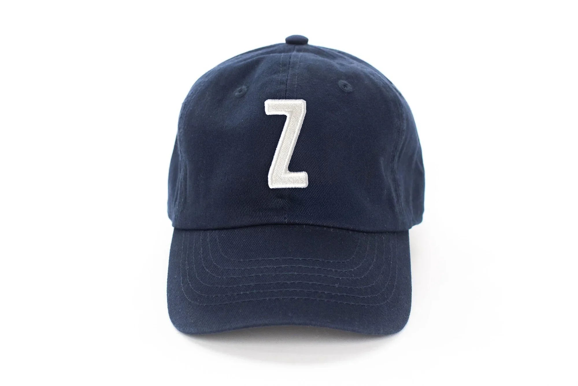 Navy Blue Letter Baseball Hat - BIG FRENCHIES