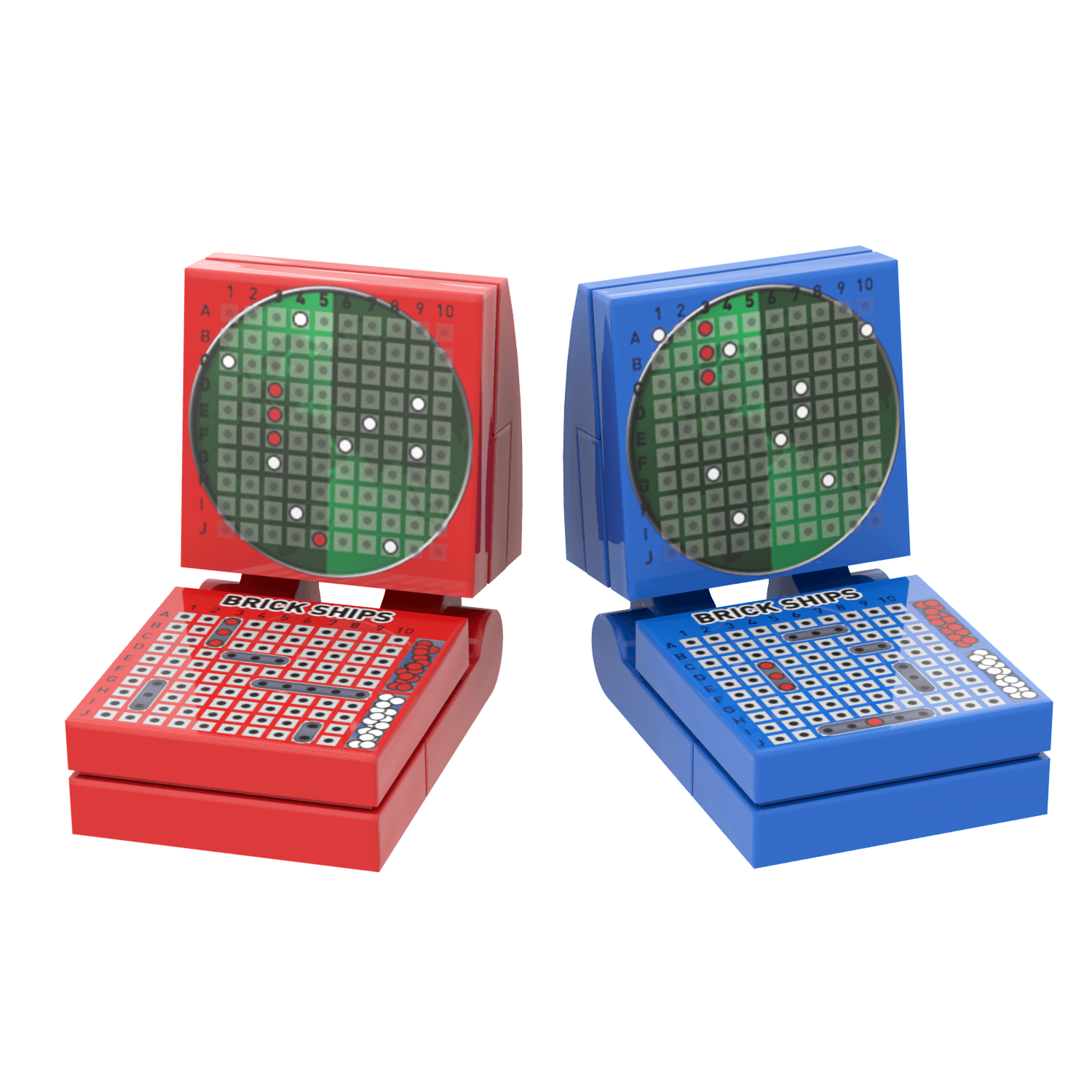 Brick Ships Game - Battle - Custom Printed Building Set - Made Using LEGO® Parts