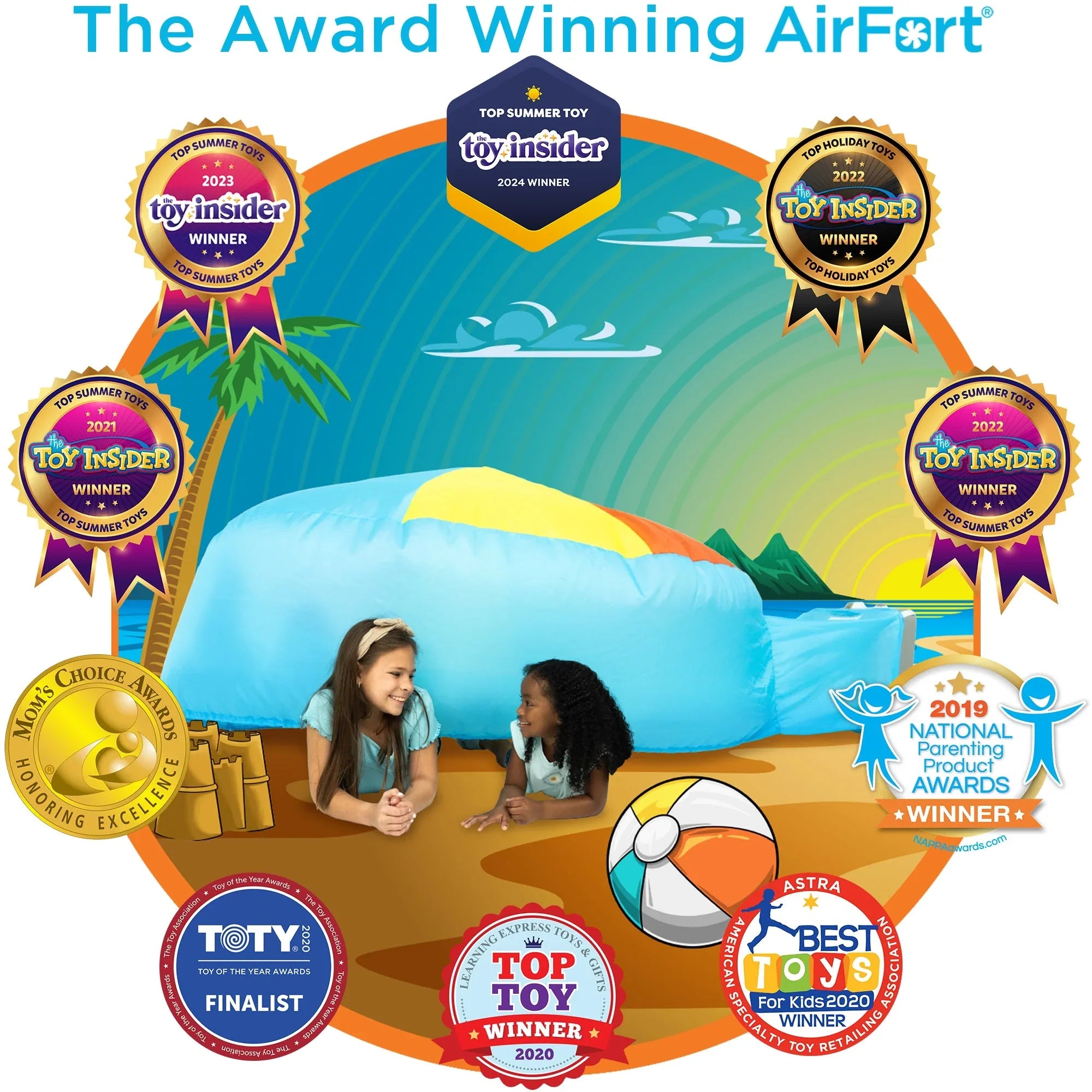 The Original AirFort - Beach Ball Blue - BIG FRENCHIES