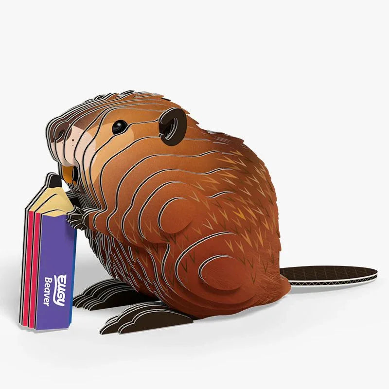 Beaver 3D Cardboard Model Kit Eugy - BIG FRENCHIES