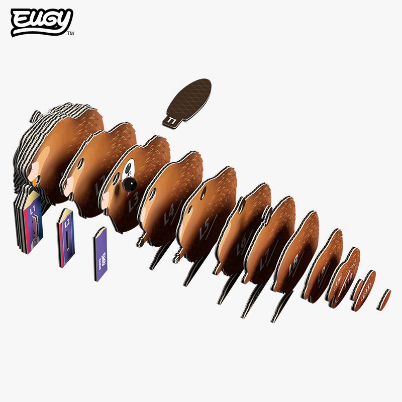 Beaver 3D Cardboard Model Kit Eugy