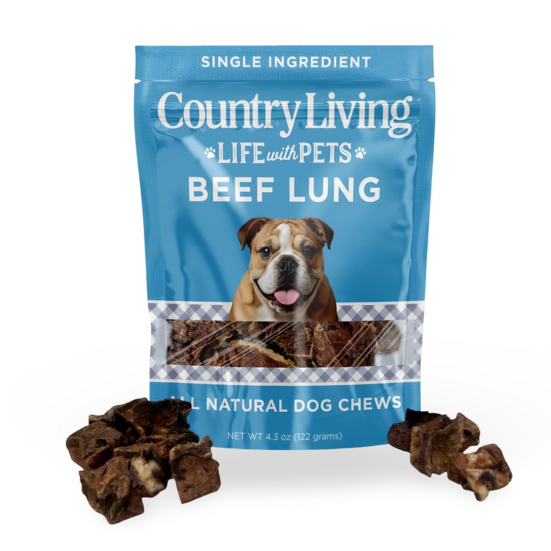 Country Living 4”-6” Beef Lung Slices Dog Treats – 8oz Bag – 100% Natural, Single-Ingredient, High-Protein, Grain-Free Dog Treats – Crunchy & Lightweight - BIG FRENCHIES