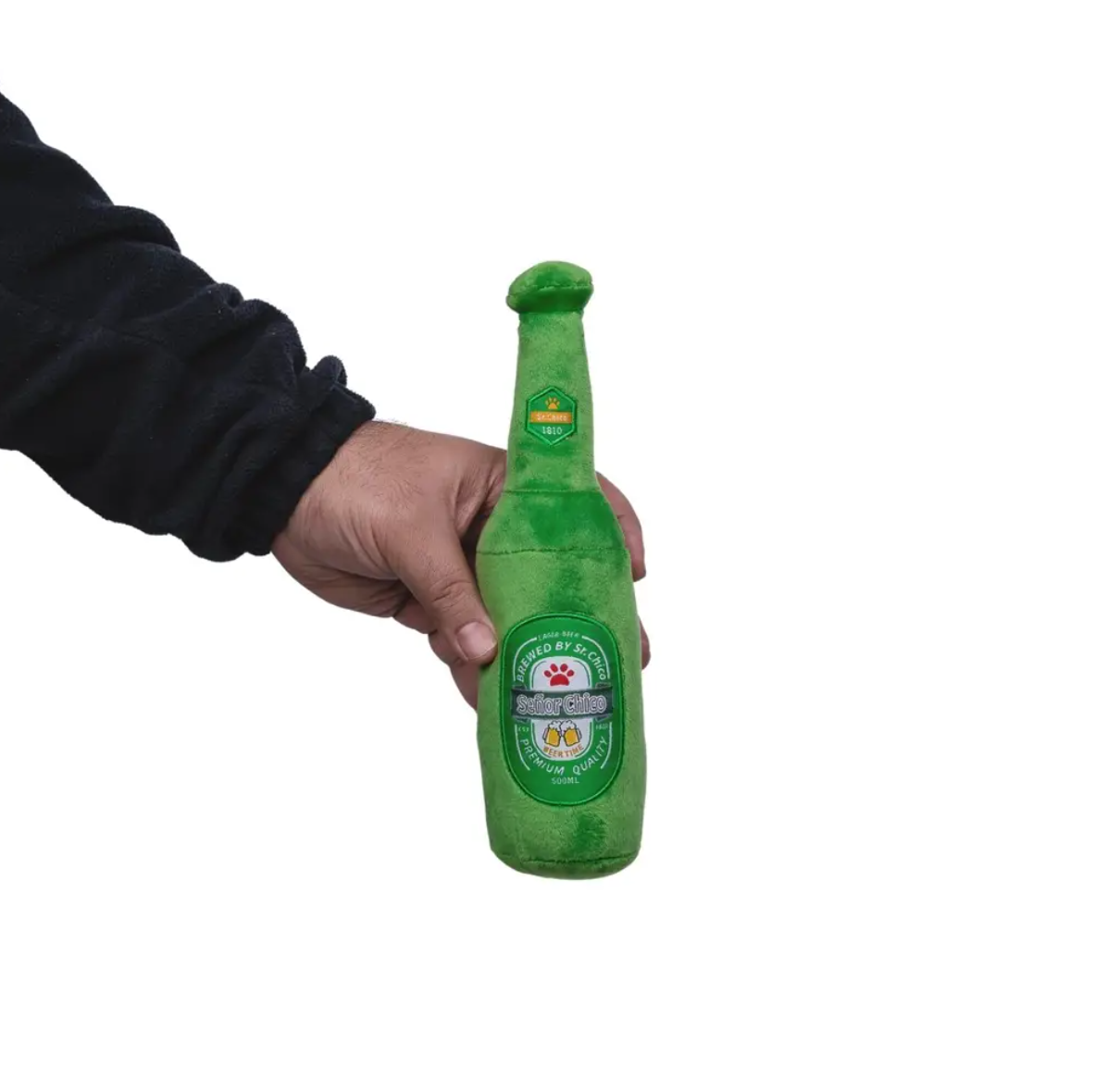 Beers-Cheers Plush Dog Toy Gift Set – with Squeaker & Crinkle Paper for Fun Play - BIG FRENCHIES