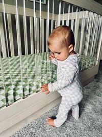 Checkered Bamboo Sleeper | Soft Baby Onesie - BIG FRENCHIES