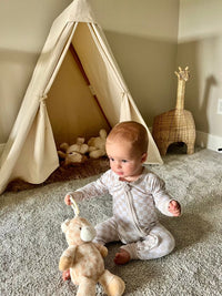 Checkered Bamboo Sleeper | Soft Baby Onesie - BIG FRENCHIES