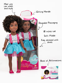 Beautiful Curly Me Bella – 18 inch Doll with Natural Curly Hair