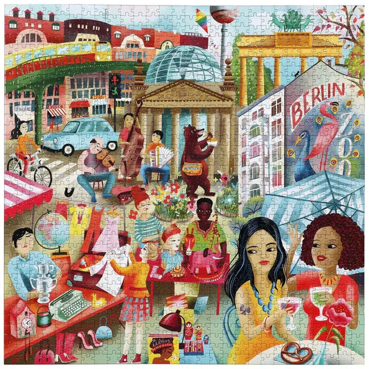 Berlin Life 1000 Piece Jigsaw Puzzle eeBoo - BIG FRENCHIES