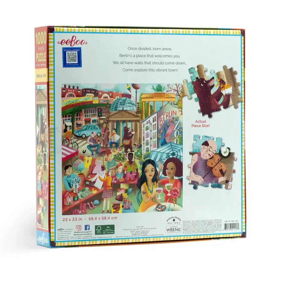 Berlin Life 1000 Piece Jigsaw Puzzle eeBoo - BIG FRENCHIES