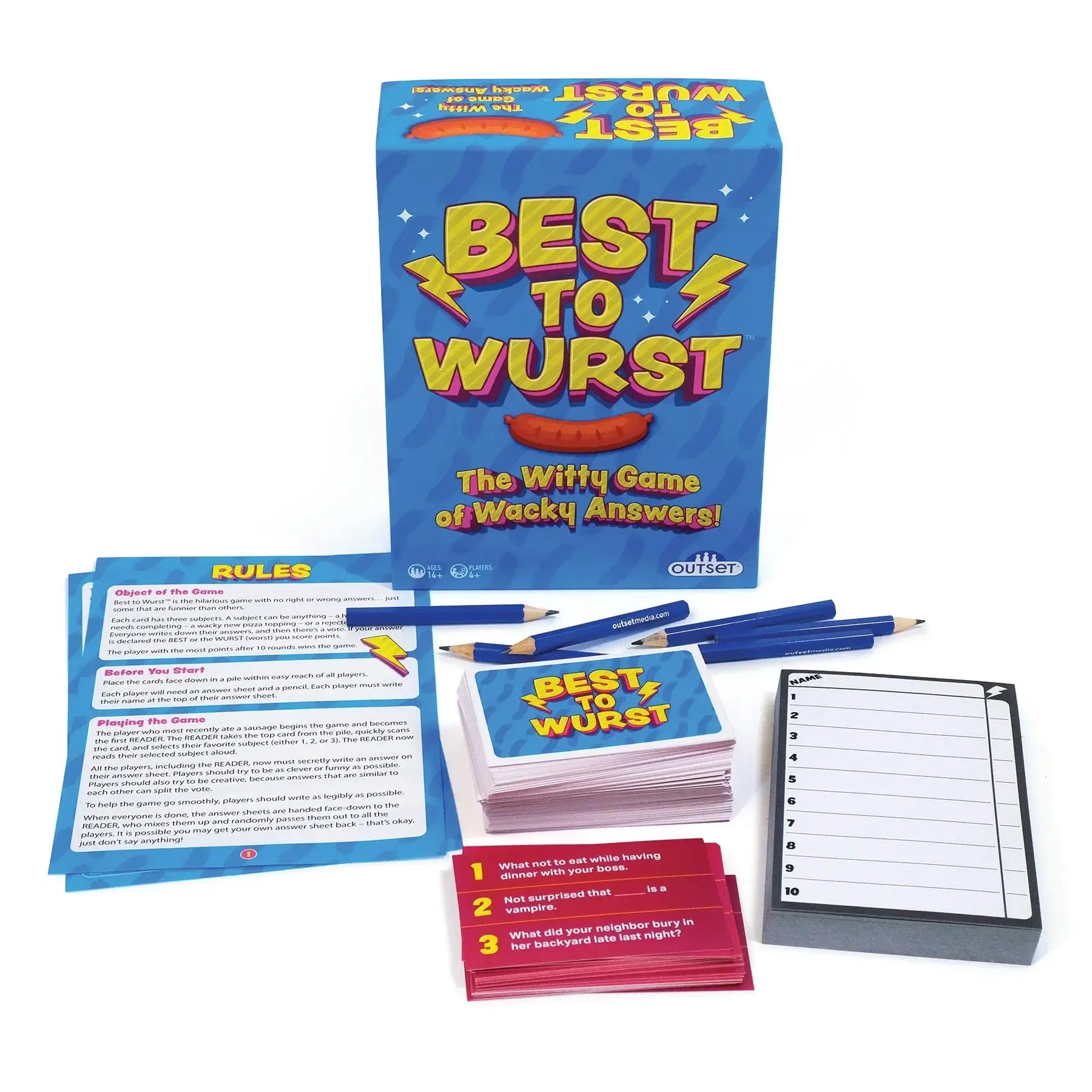 Best to Wurst - The Witty Game of Wacky Answers - Outset