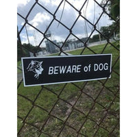 Beware Of Dog Signs Plastic Durable & Visible Black or Yellow 9 x 11" or 3 x 10"