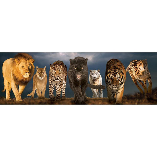 Big Cats 1000 Piece Panoramic Jigsaw Puzzle Eurographics - BIG FRENCHIES