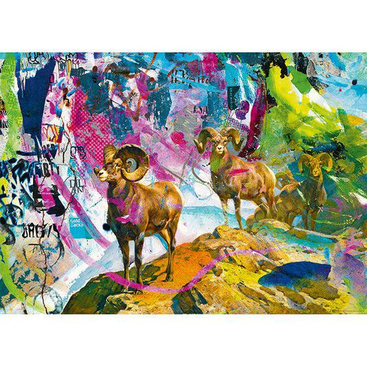 Big Horns Rebrush 1000 Piece Jigsaw Puzzle Heye - BIG FRENCHIES
