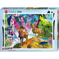 Big Horns Rebrush 1000 Piece Jigsaw Puzzle Heye - BIG FRENCHIES