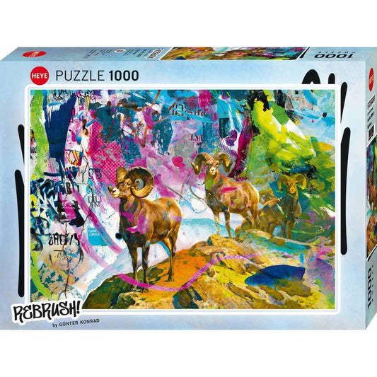 Big Horns Rebrush 1000 Piece Jigsaw Puzzle Heye - BIG FRENCHIES