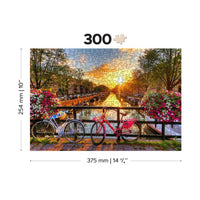 Bikes in Amsterdam 300 Piece Wood Jigsaw Puzzle Wooden City