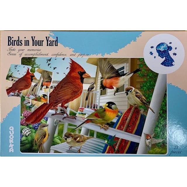 Birds in the Yard 13 Piece Tray Jigsaw Puzzle Quokka - BIG FRENCHIES