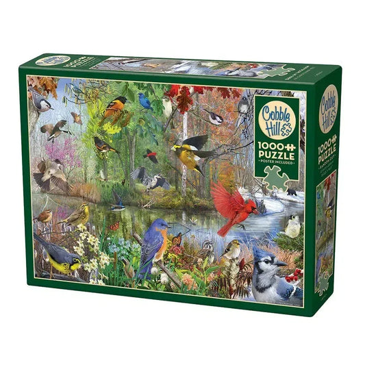 Birds of the Season 1000 Piece Jigsaw Puzzle Cobble Hill - BIG FRENCHIES