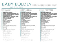 Pre-packed Hospital Birth Bag: "Fully Prepared" - BIG FRENCHIES