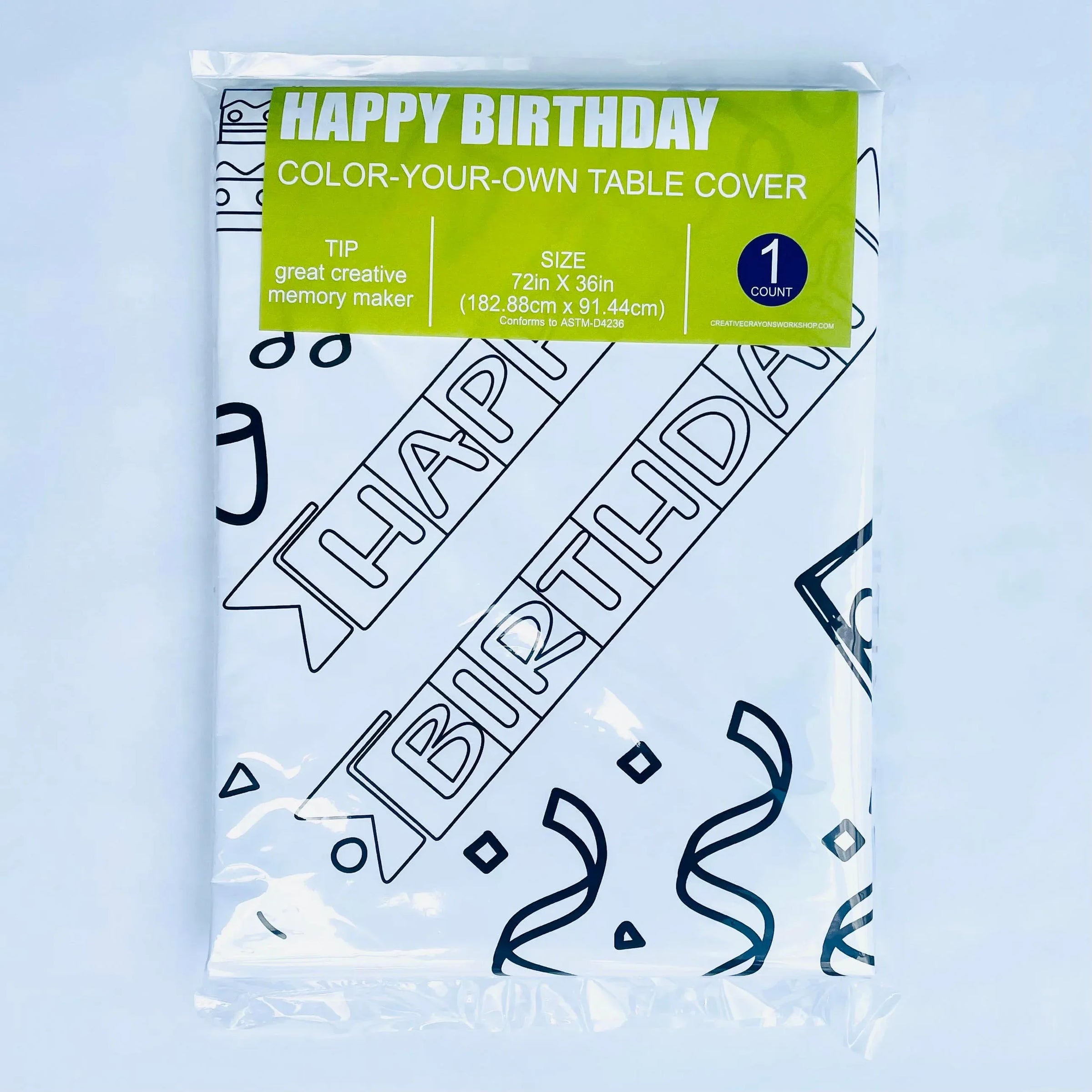 Happy Birthday Coloring Tablecloth - BIG FRENCHIES