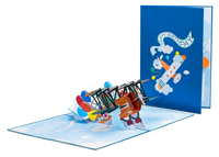 Happy Birthday Biplane Pop Up Card