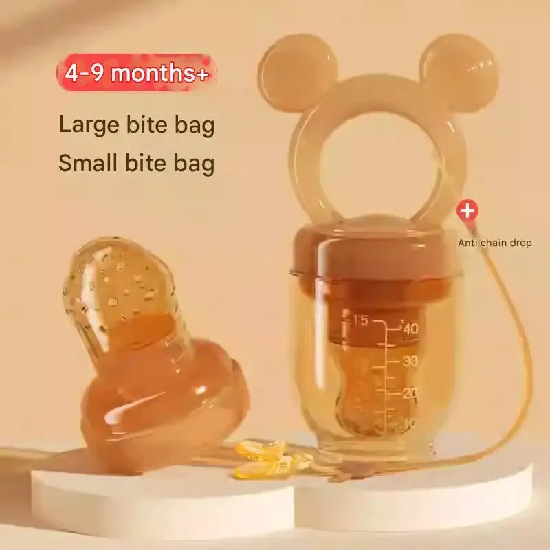 Baby Fruit Feeder Silicone Mesh Teether - Safe Self-Feeding Tool for Infants 3-24 Months - BIG FRENCHIES