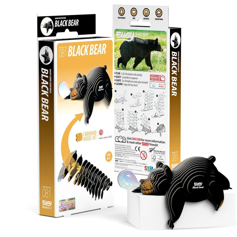 Black Bear 3D Cardboard Model Kit Eugy - BIG FRENCHIES
