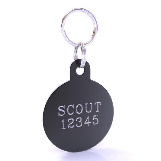 HyperLite Circle Dog ID Tag with Engraving