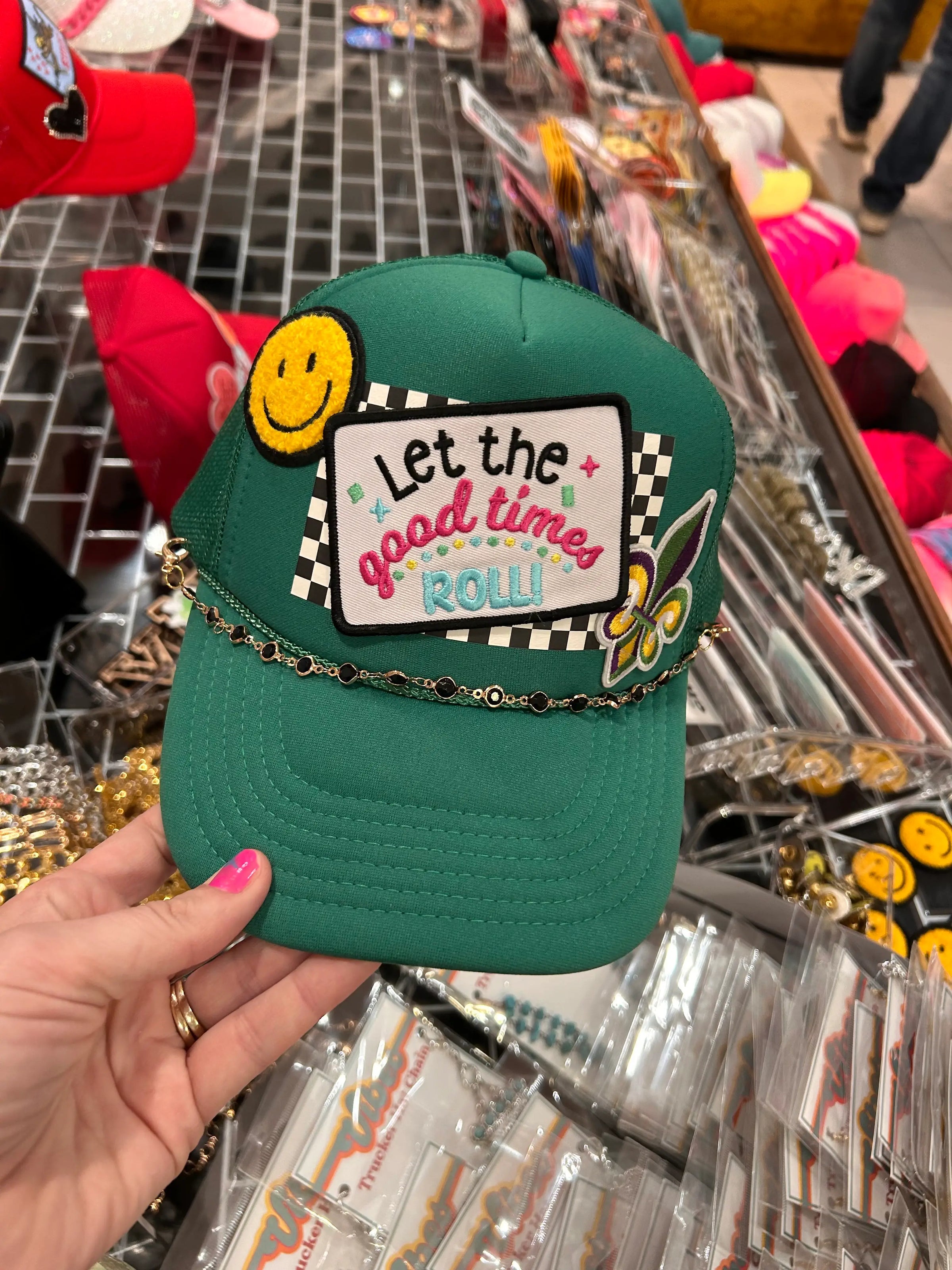 Black Crystal Studded Trucker Chain - BIG FRENCHIES