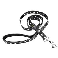 Black Dog Leash by EcoBark - Comfort Grip Padded Leash - 5ft for Small and Medium Dogs - BIG FRENCHIES