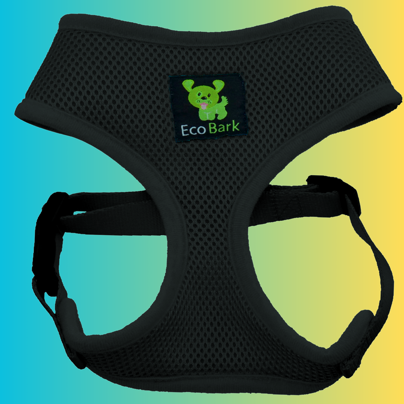 EcoBark Black Dog Harness - Over-the-Head Dog Vest Halter Dog for Small to Medium Dogs and Puppies - BIG FRENCHIES