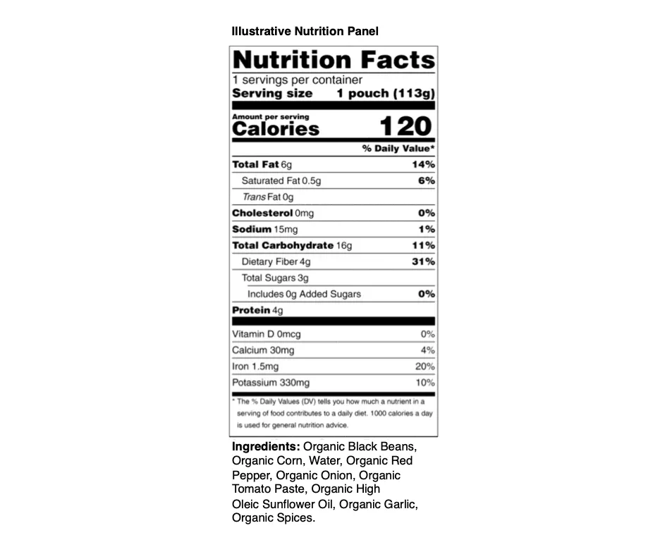 6 Pack of Organic Black Bean and Veggie - BIG FRENCHIES
