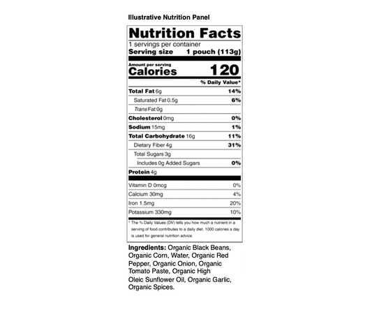 6 Pack of Organic Black Bean and Veggie